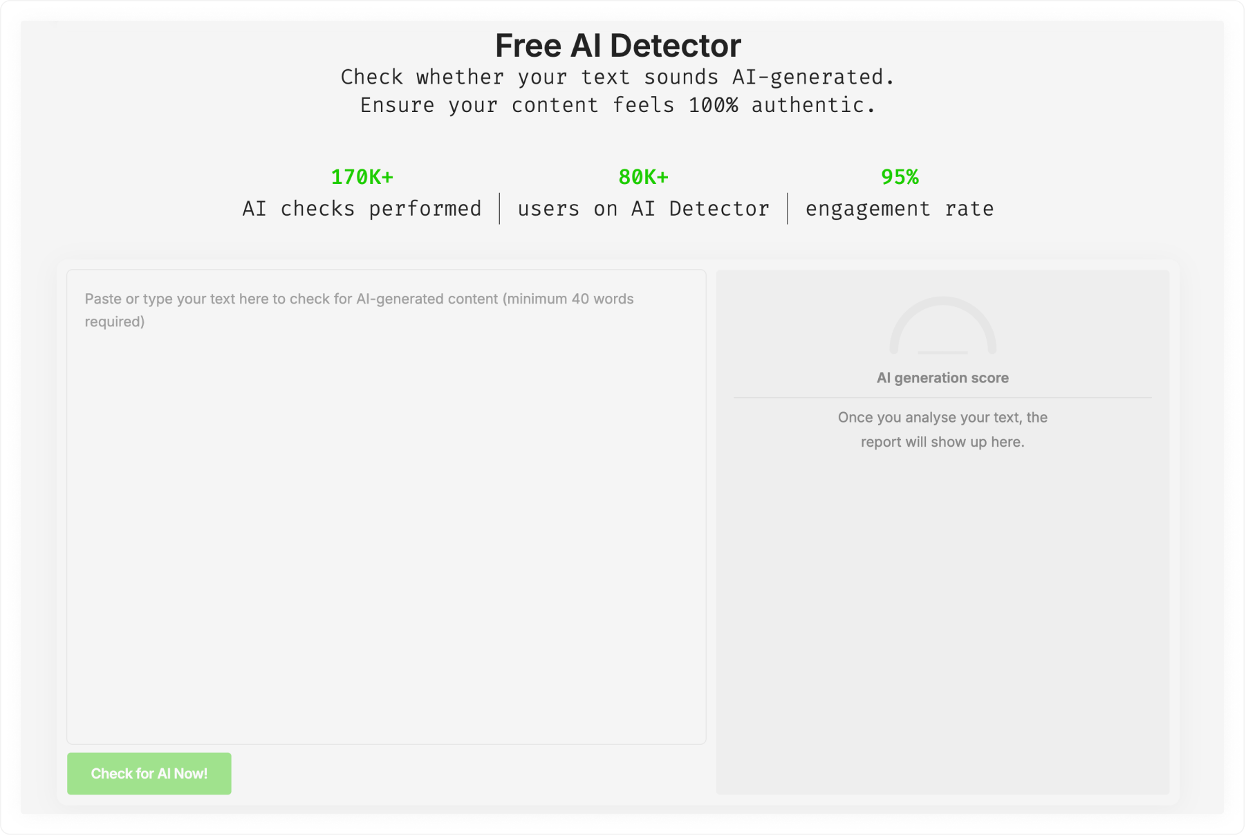 YouScan free AI Detector
