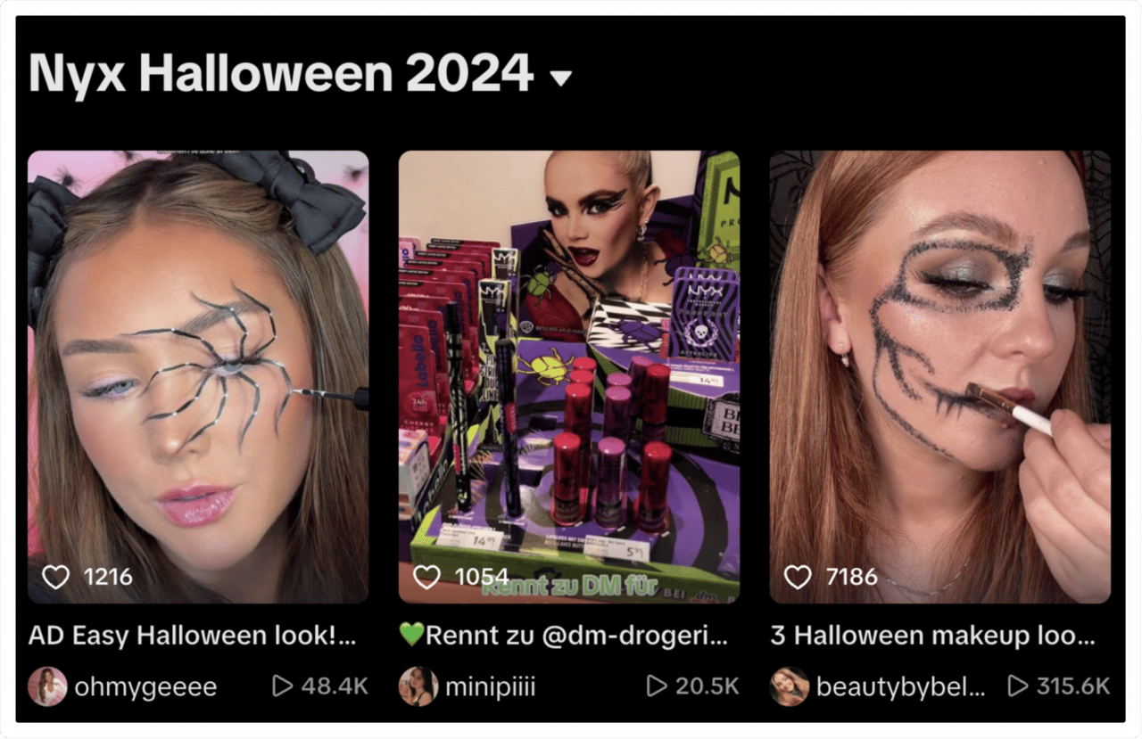 NYX usó TikTok para generar engagement en redes sociales e inspirar a los usuarios a ser creativos con sus productos