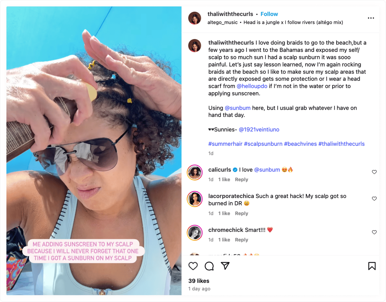 Uma conta do Instagram com apenas 3 mil seguidores é uma boa opção de embaixadora da marca para a Sunbum