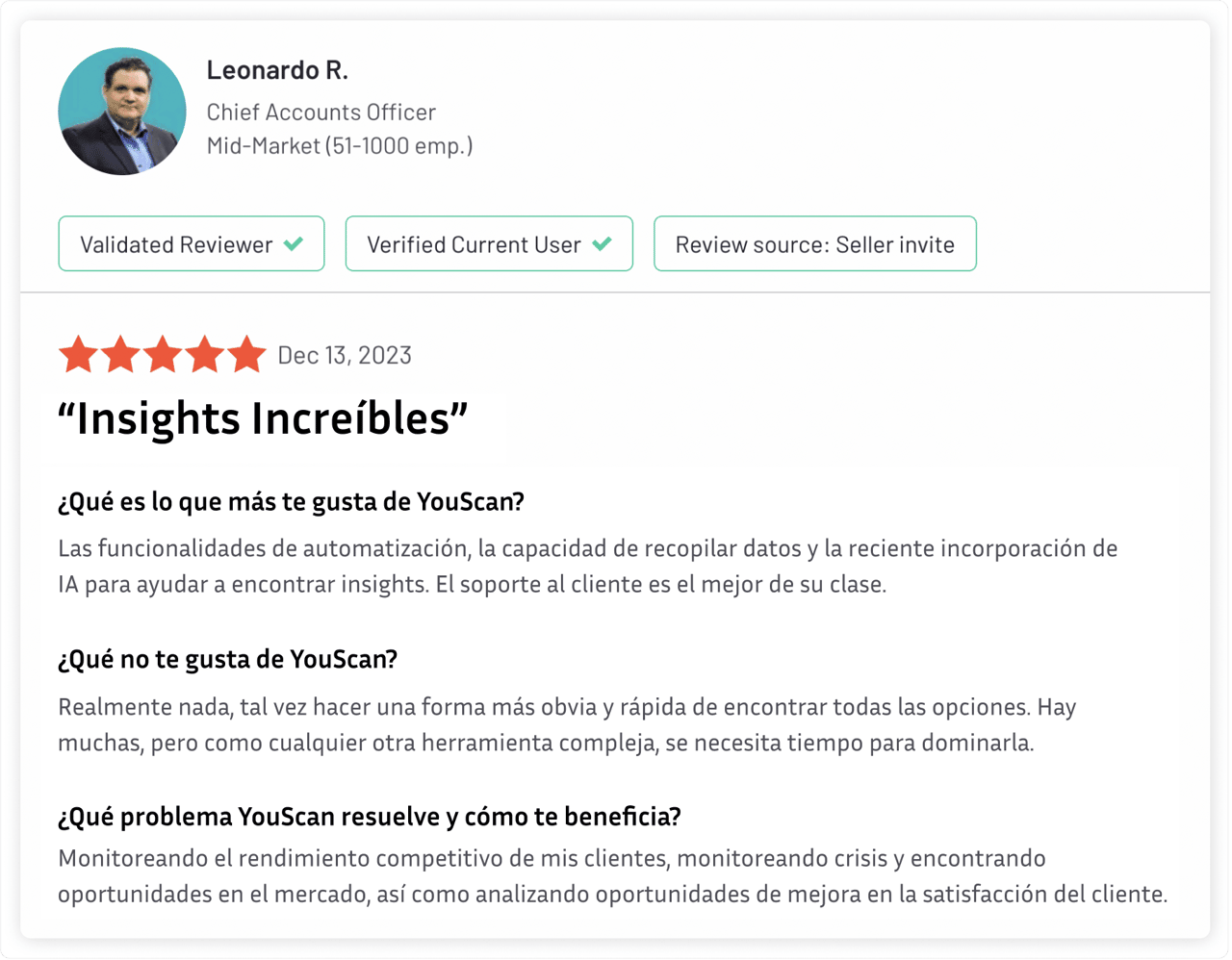 Customer's feedback