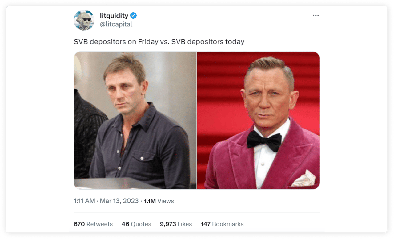 Мем про колапс банку Silicon Valley