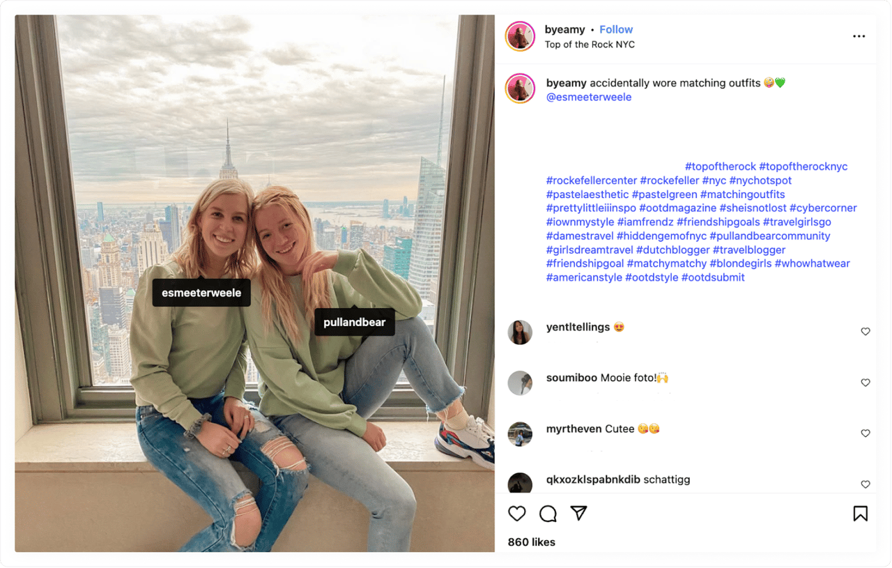 A veces, los usuarios promueven orgánicamente lo que usan, consumen o los lugares donde comen