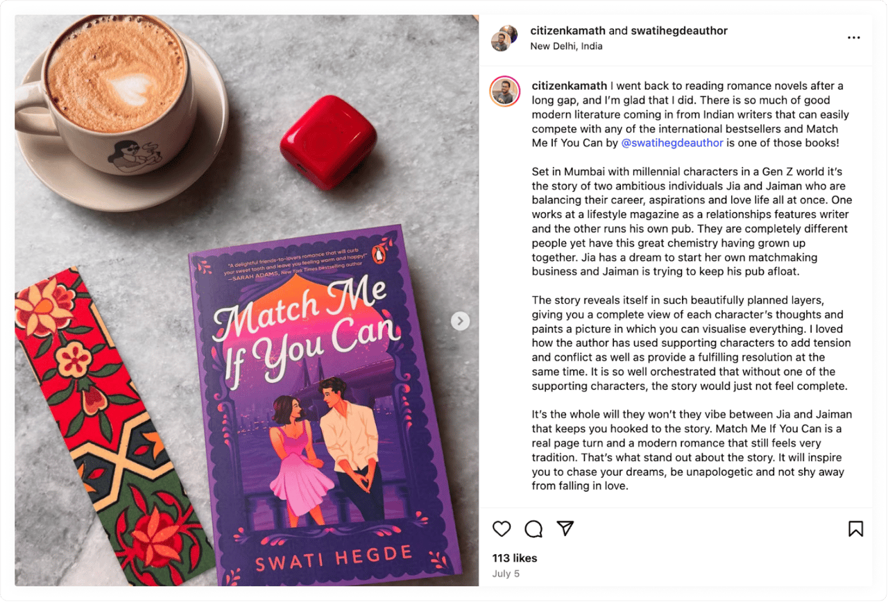 Un microinfluencer amante de los libros en India promociona a sus autores favoritos en redes sociales