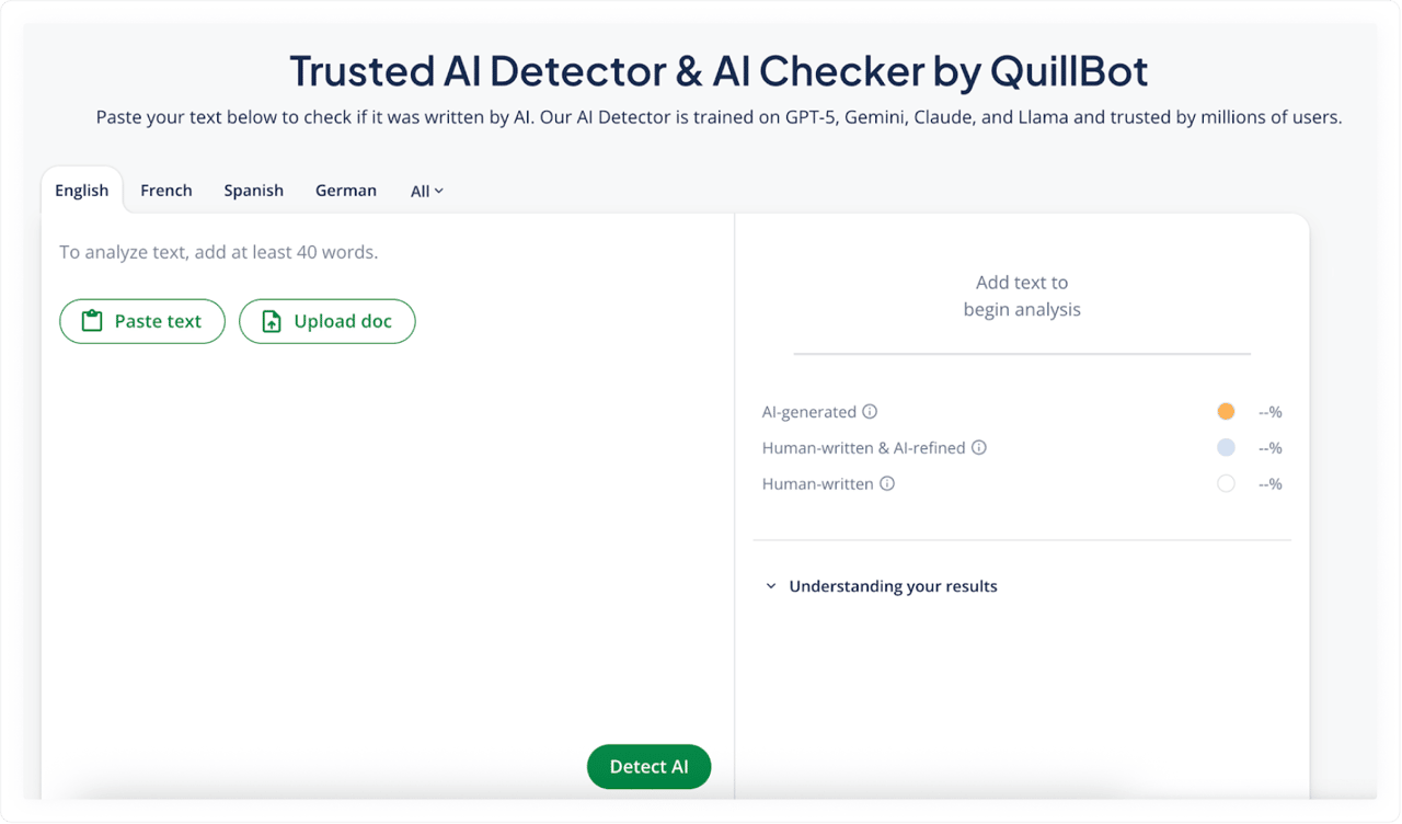 QuillBot AI Detector