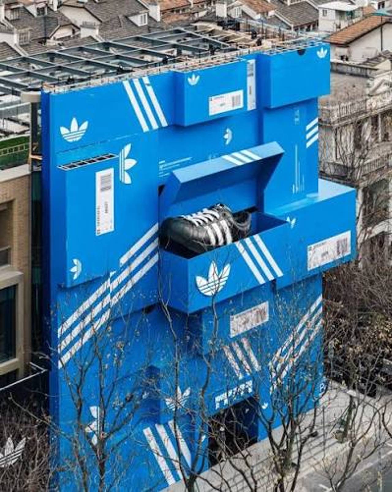 Adidas Originals' four-story shoebox, Shanghai