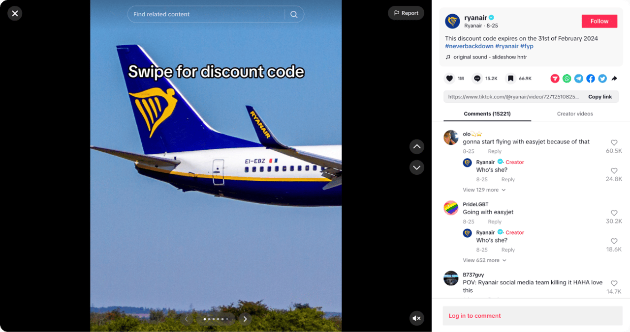 Ryanair utiliza clickbaits y bromas
