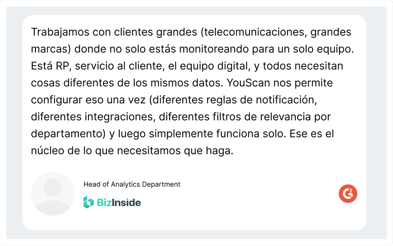 G2 Reseña sobre YouScan