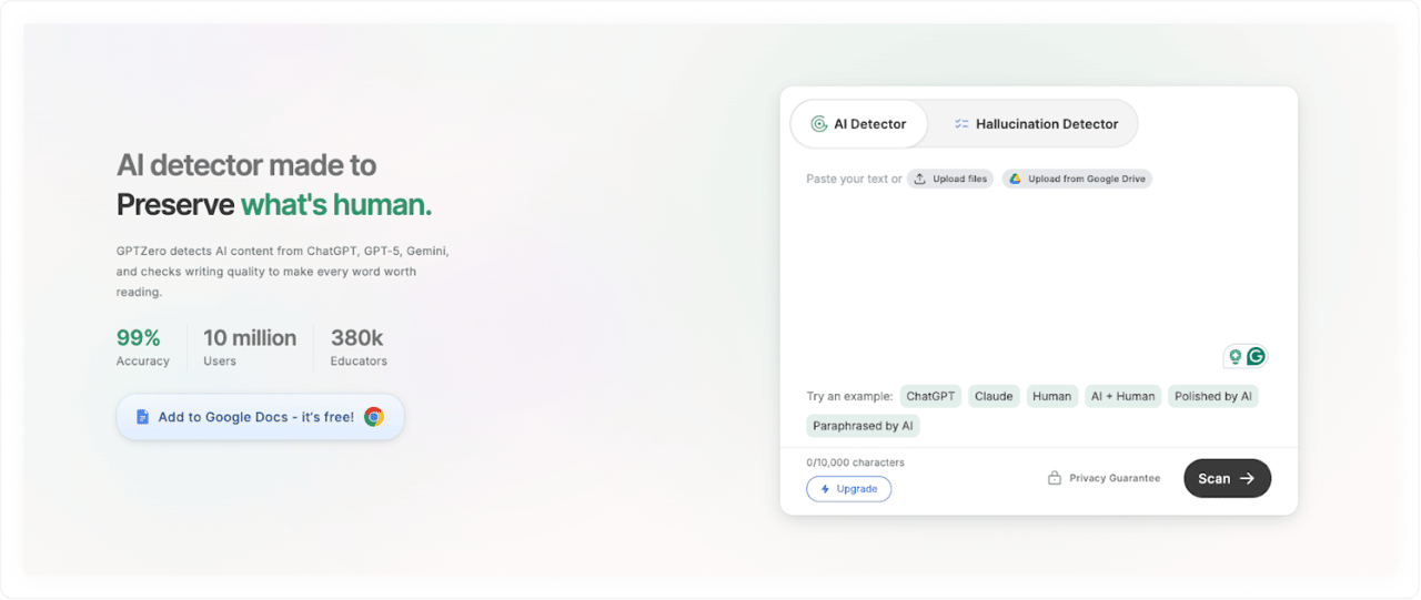 GPTZero AI Detector