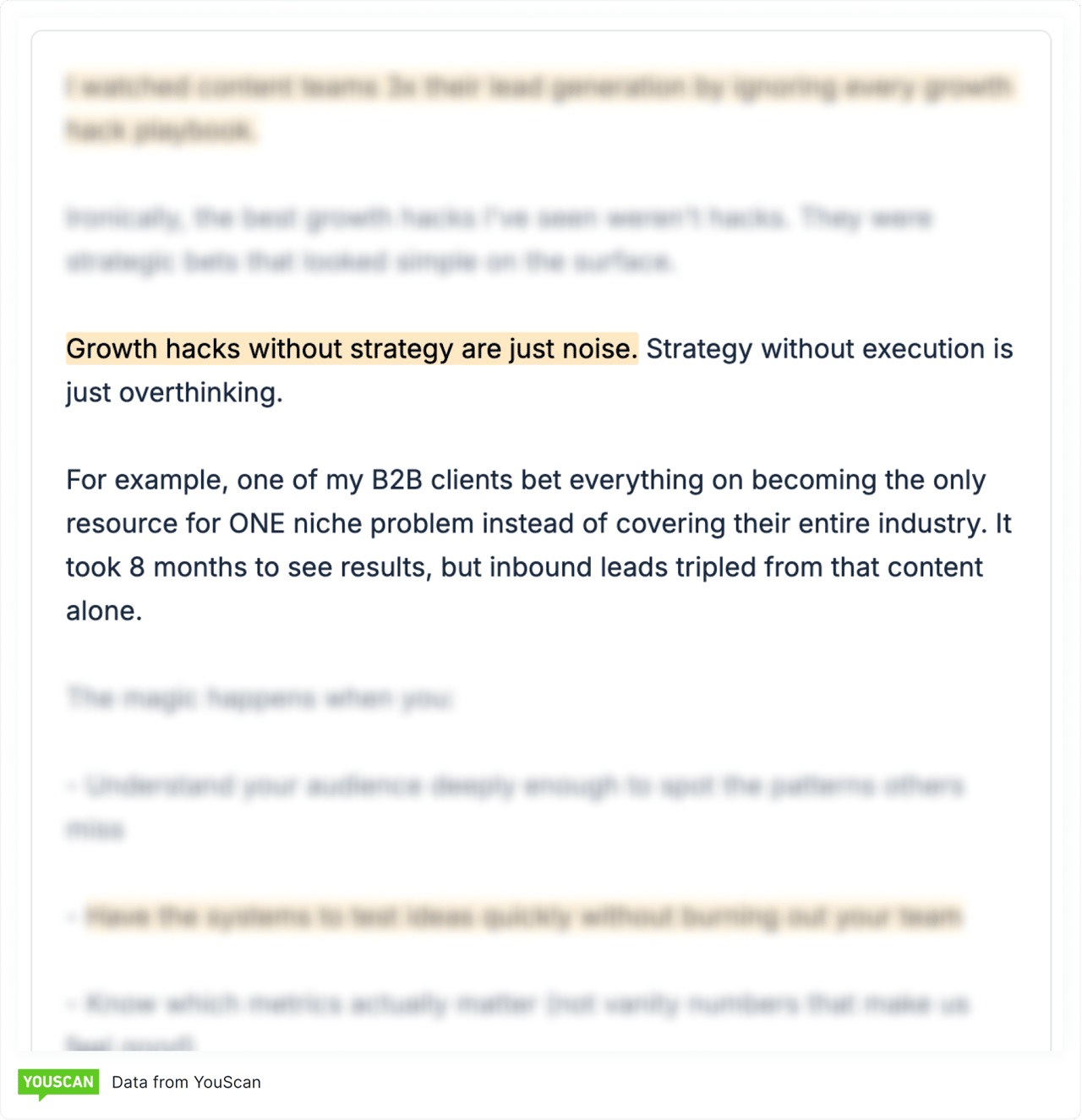 Скриншот з безкоштовного інструменту LinkedIn Post Analyzer