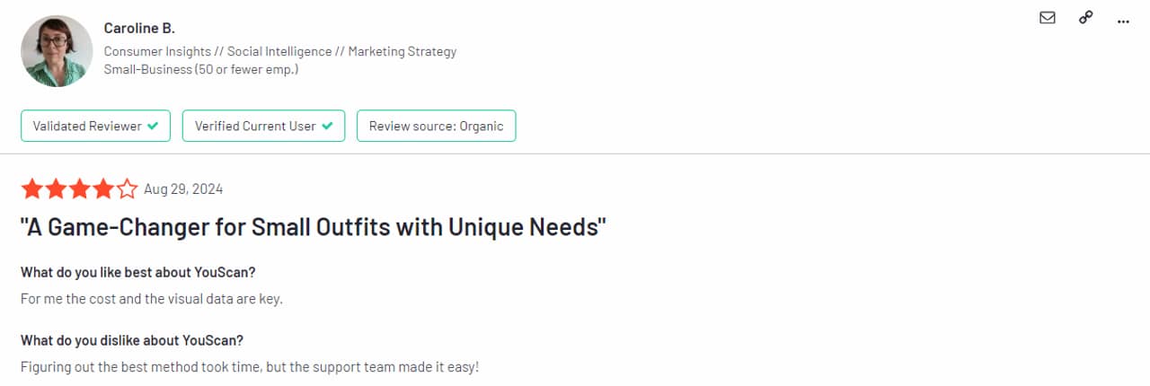 Feedback about YouScan