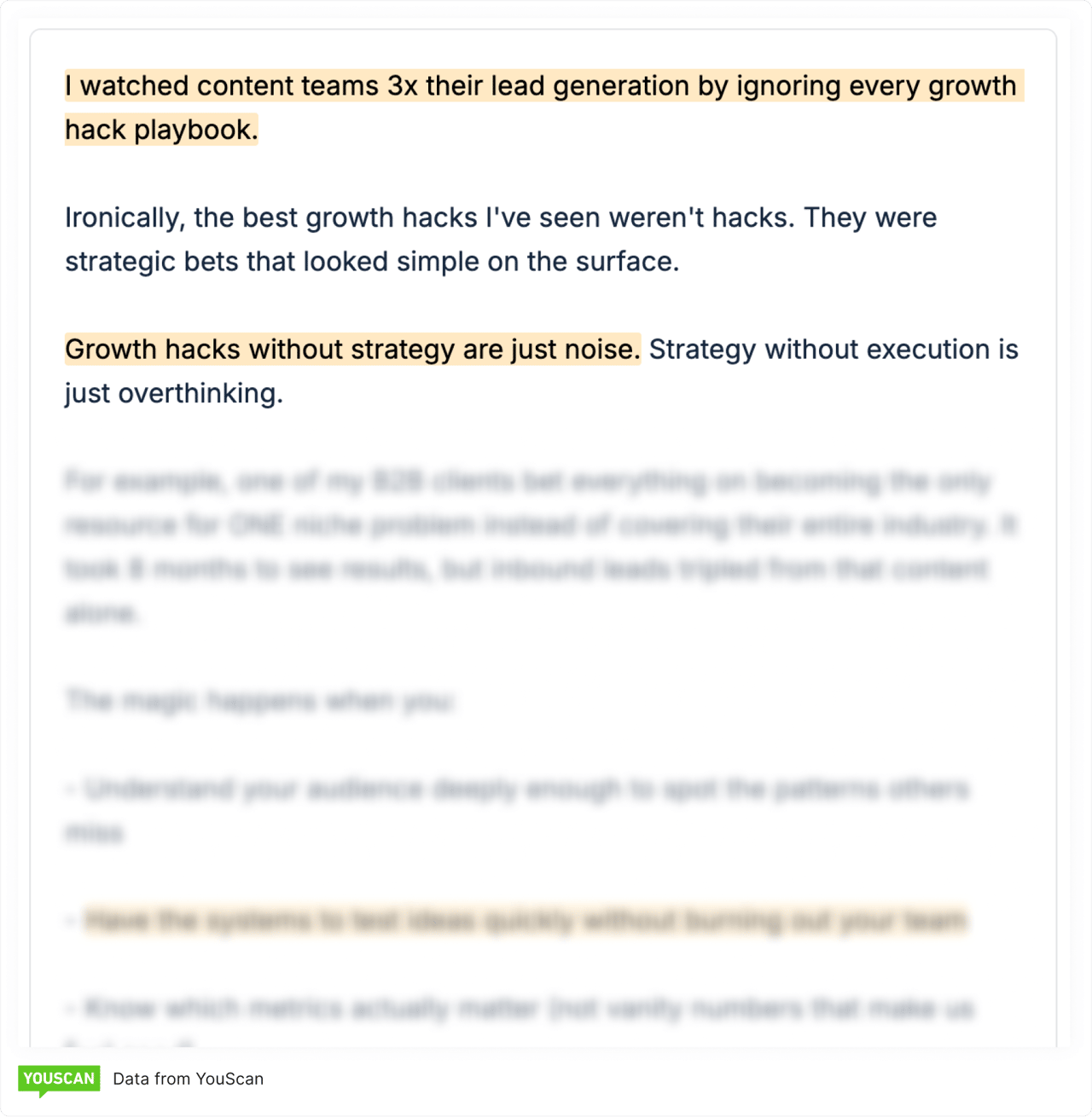 Screenshot from a free tool LinkedIn Post Quality Analyzer