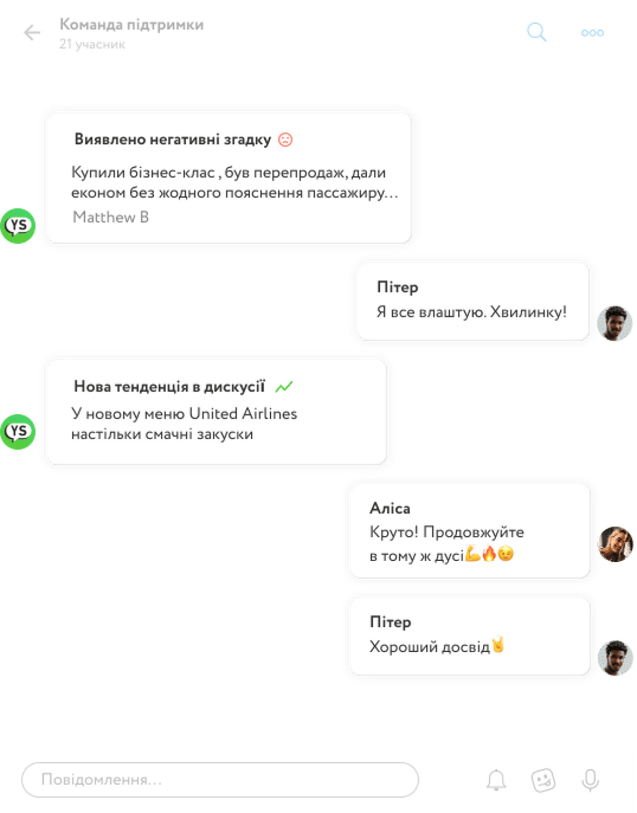 Сповіщення про сплески негативу