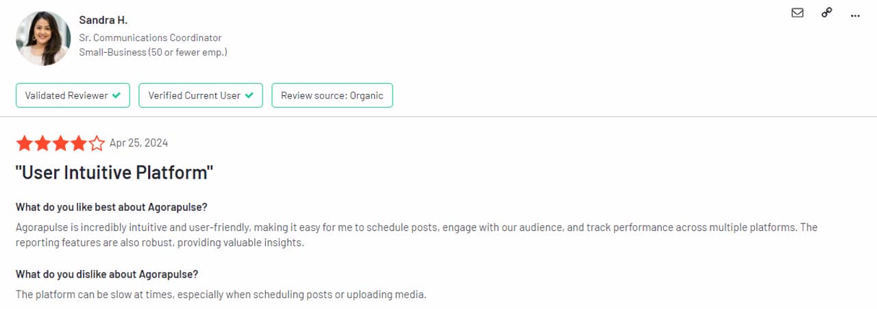 Feedback about Agorapulse