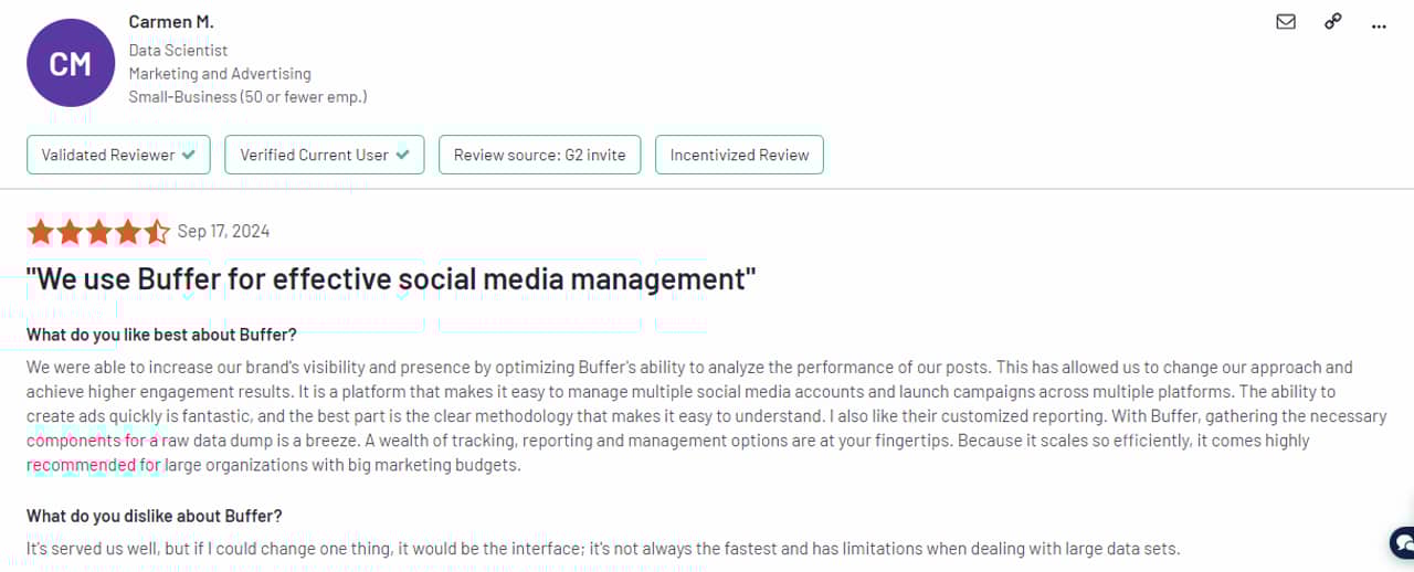 Feedback about Buffer