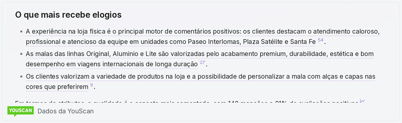 Insights Copilot pergunta