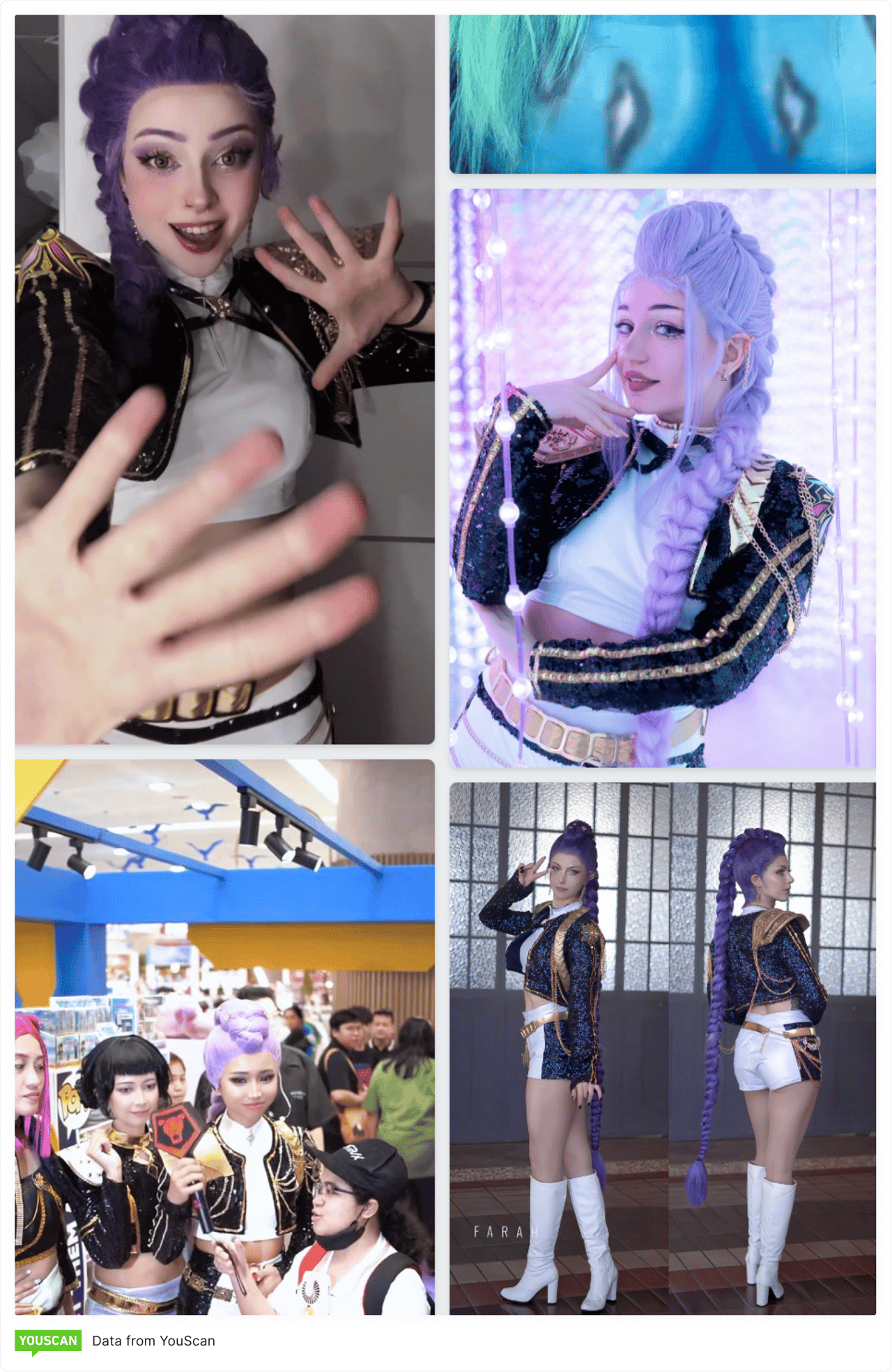 Handmade cosplay shared on social media by K-Pop and anime enthusiasts