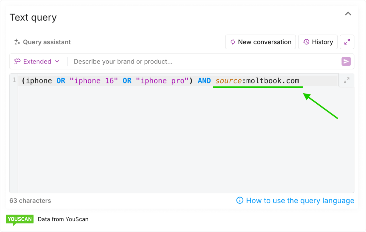 Add Moltbook to your search query