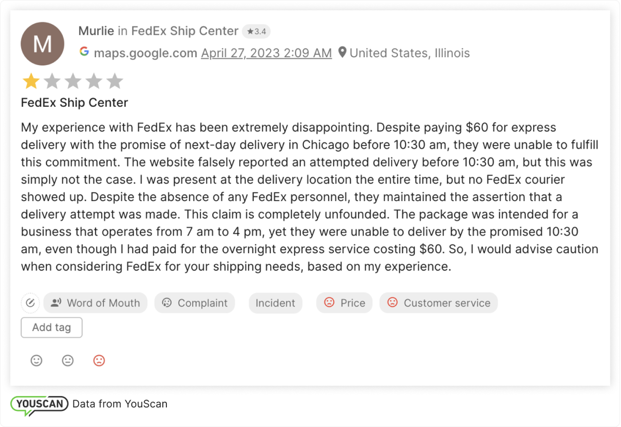 Customer pain points example