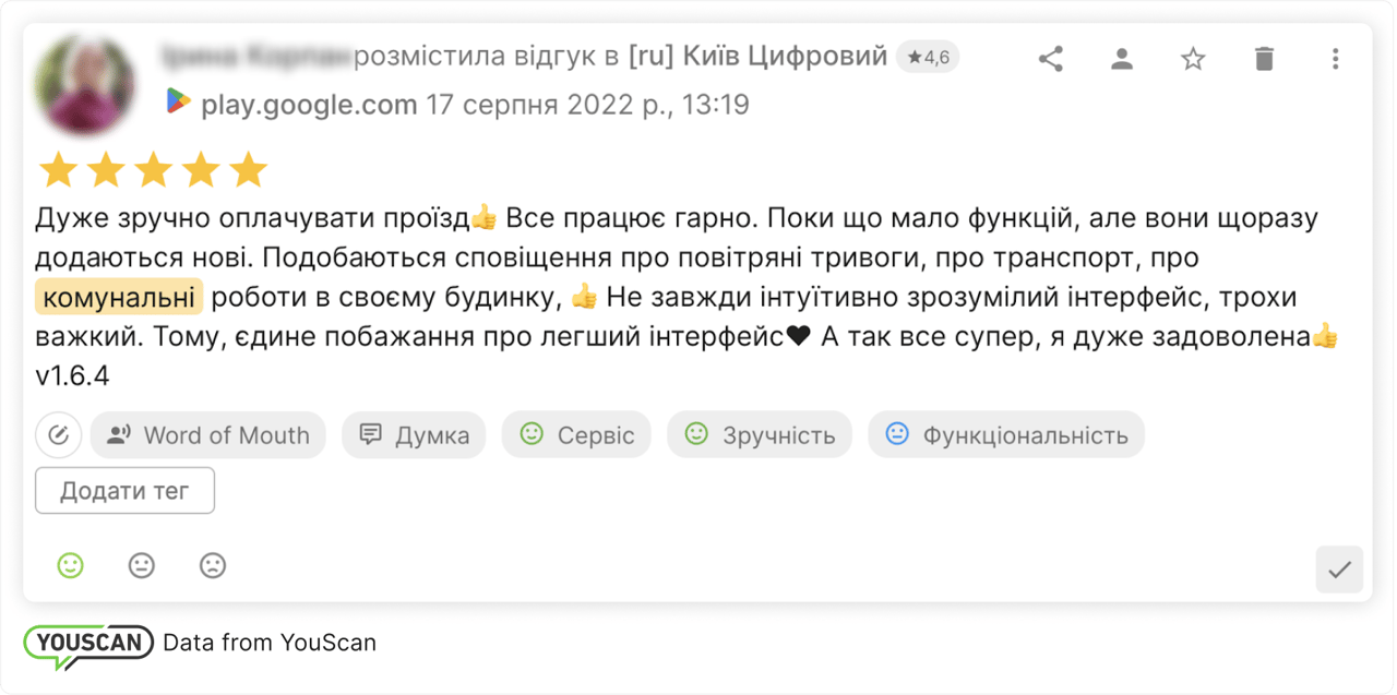 Користувацький відгук