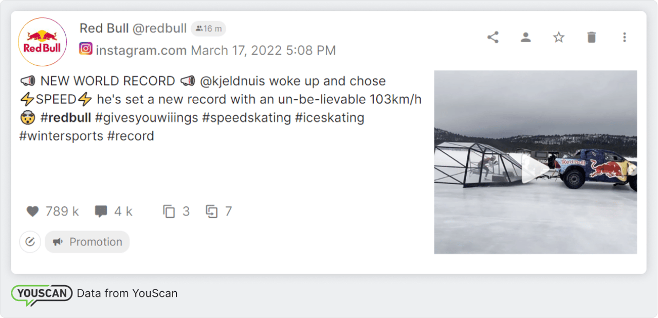 Instagram Red Bull record mundial patinaje velocidad