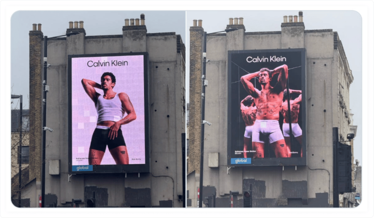 BadBunny x Calvin Klein_social media campaign example