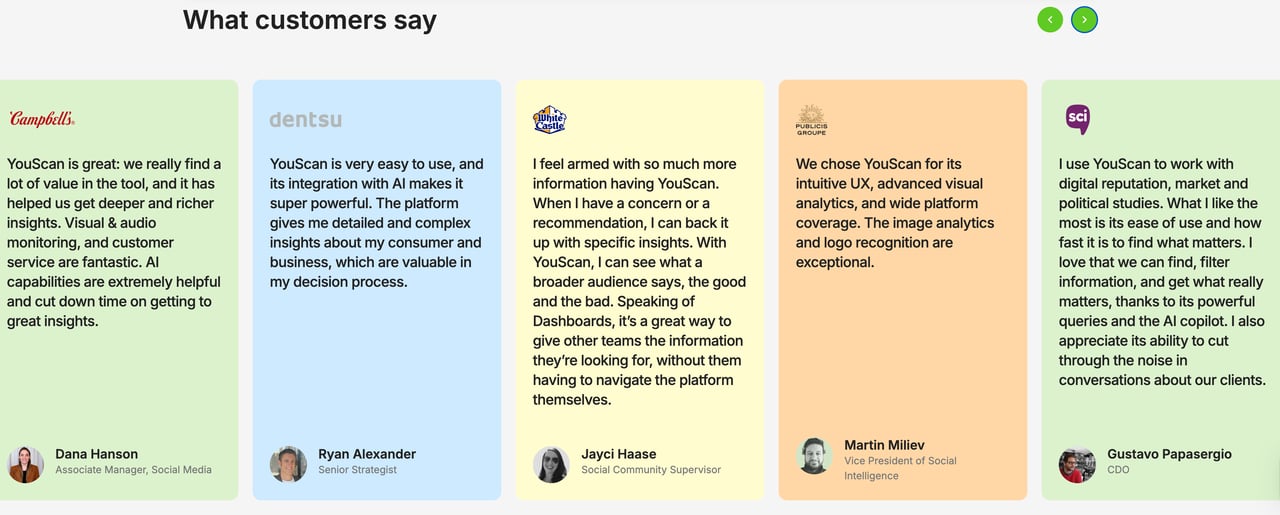 YouScan testimonials
