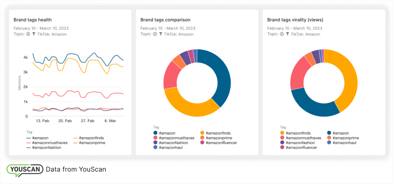 Hashtag monitoring on TikTok