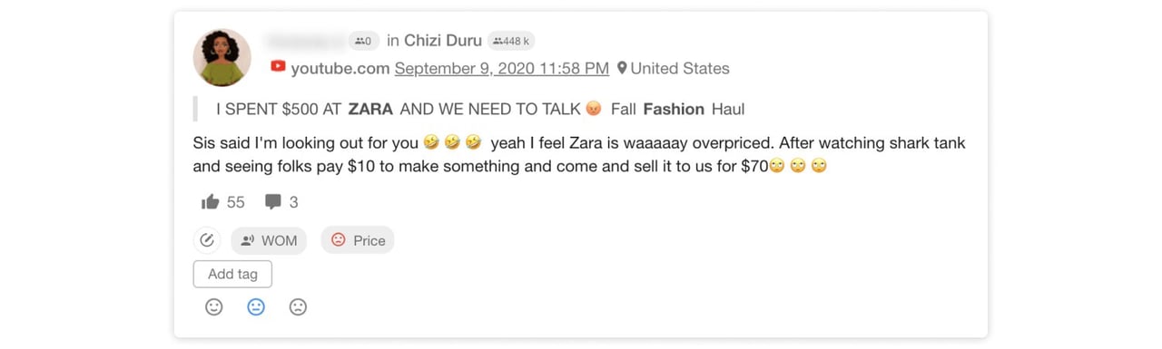 A complaint about Zara