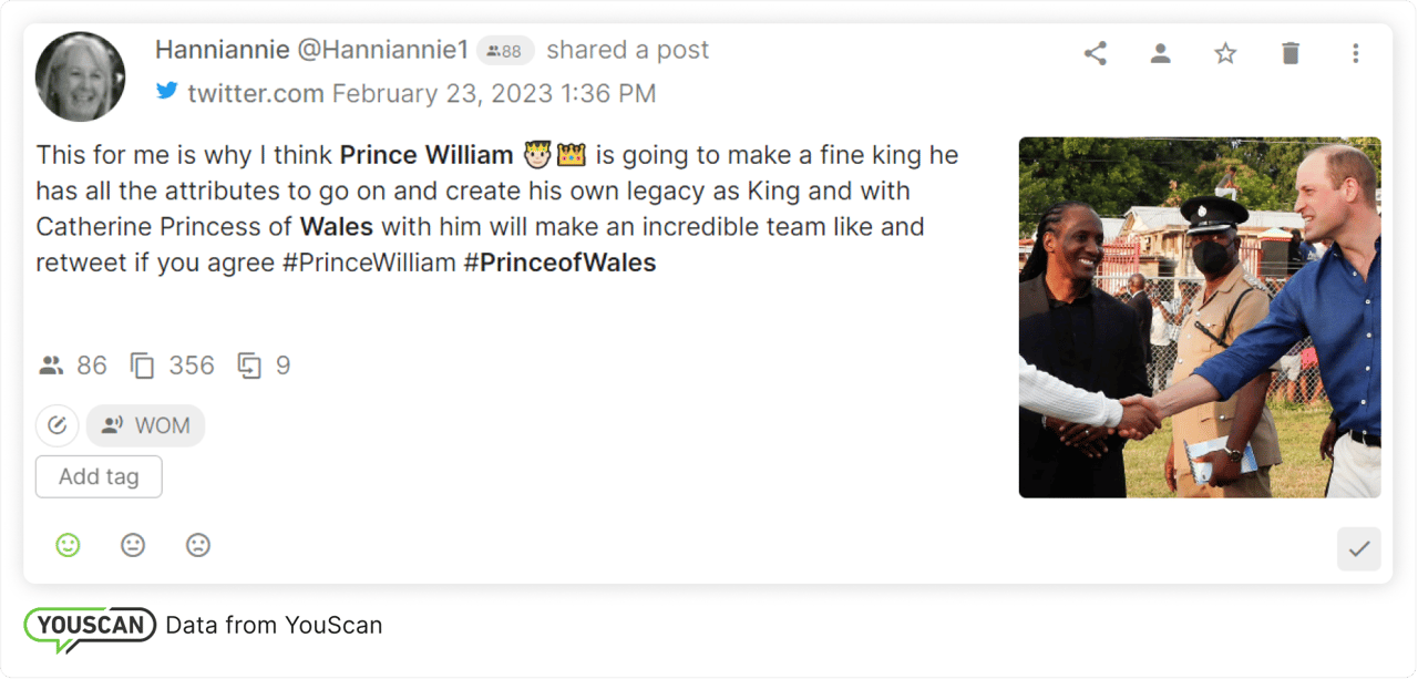 Prince William - Positive post