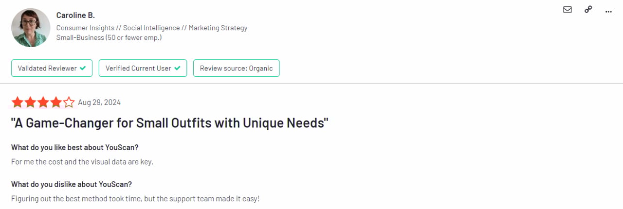 Feedback about YouScan