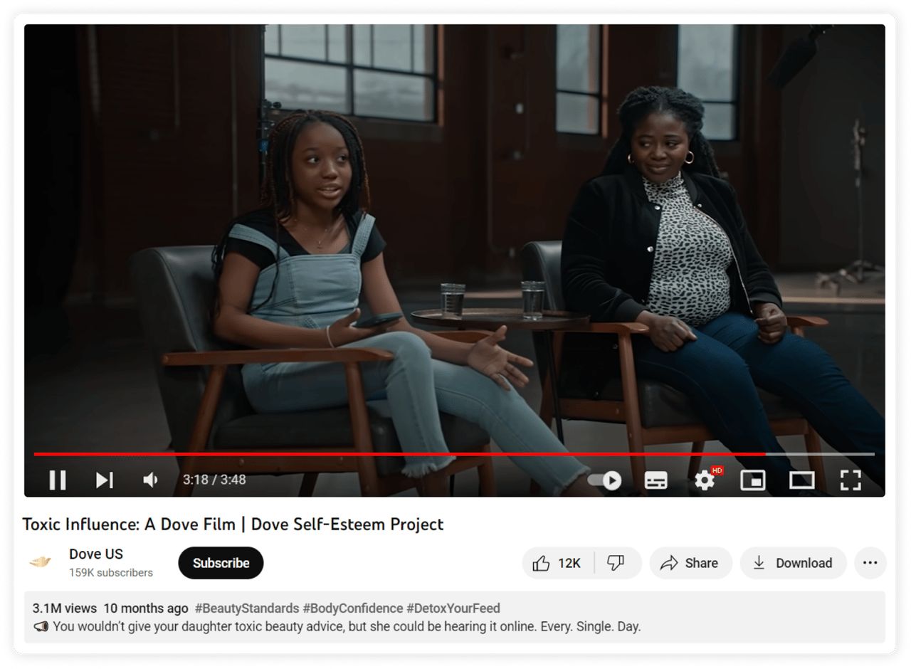 Проект "Self-Esteem" від Dove