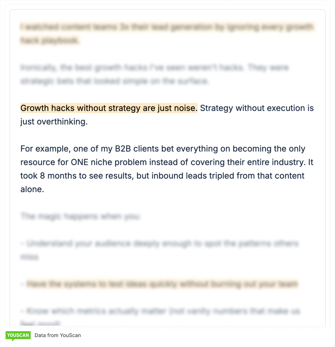 Screenshot from a free tool LinkedIn Post Quality Analyzer
