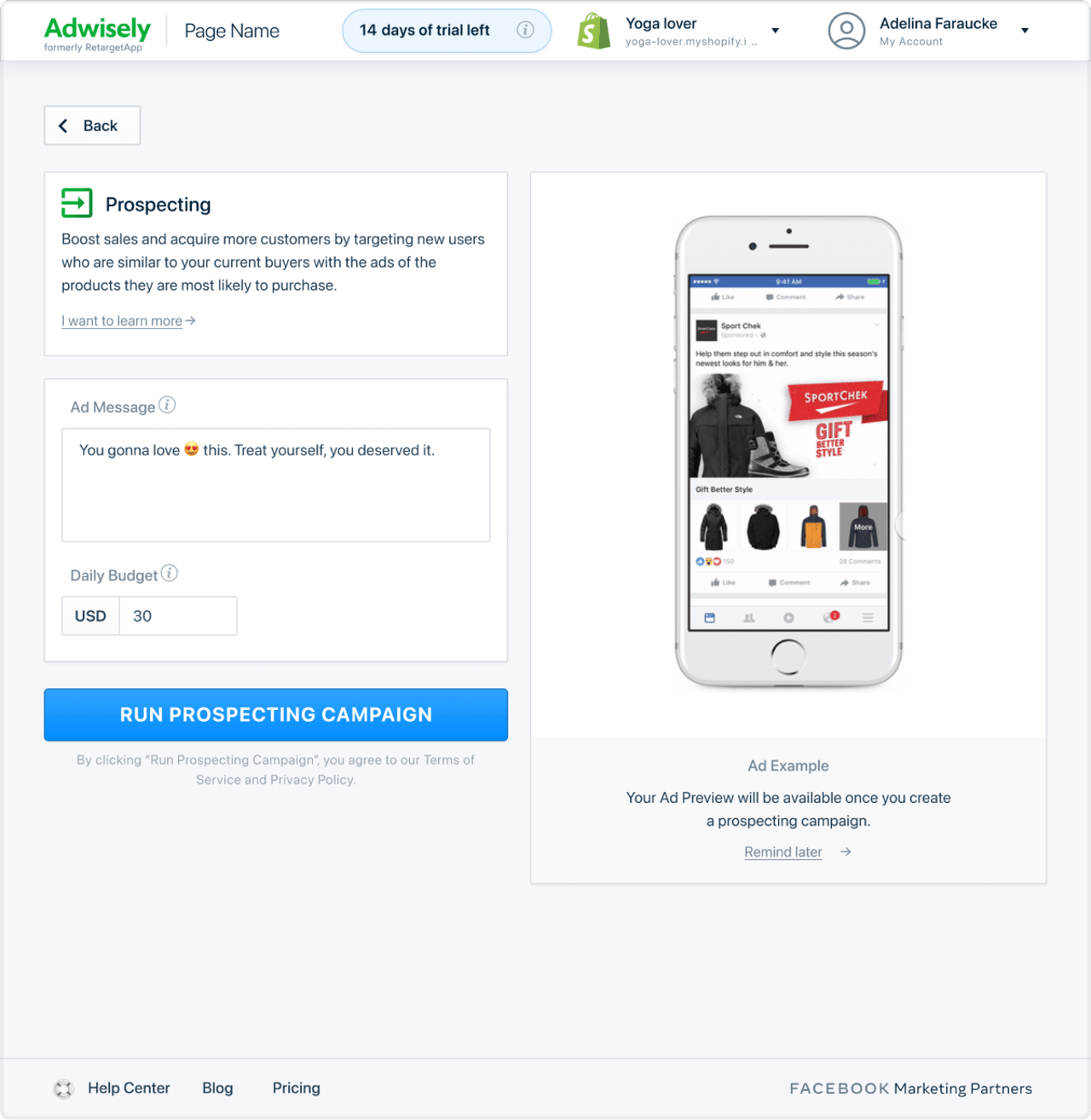 Prospecting campaign