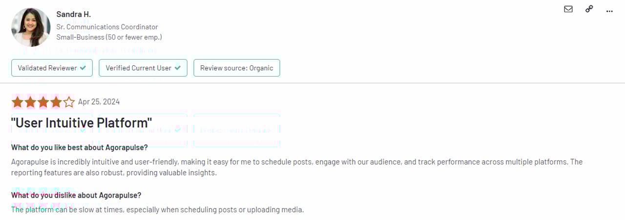 Feedback about Agorapulse