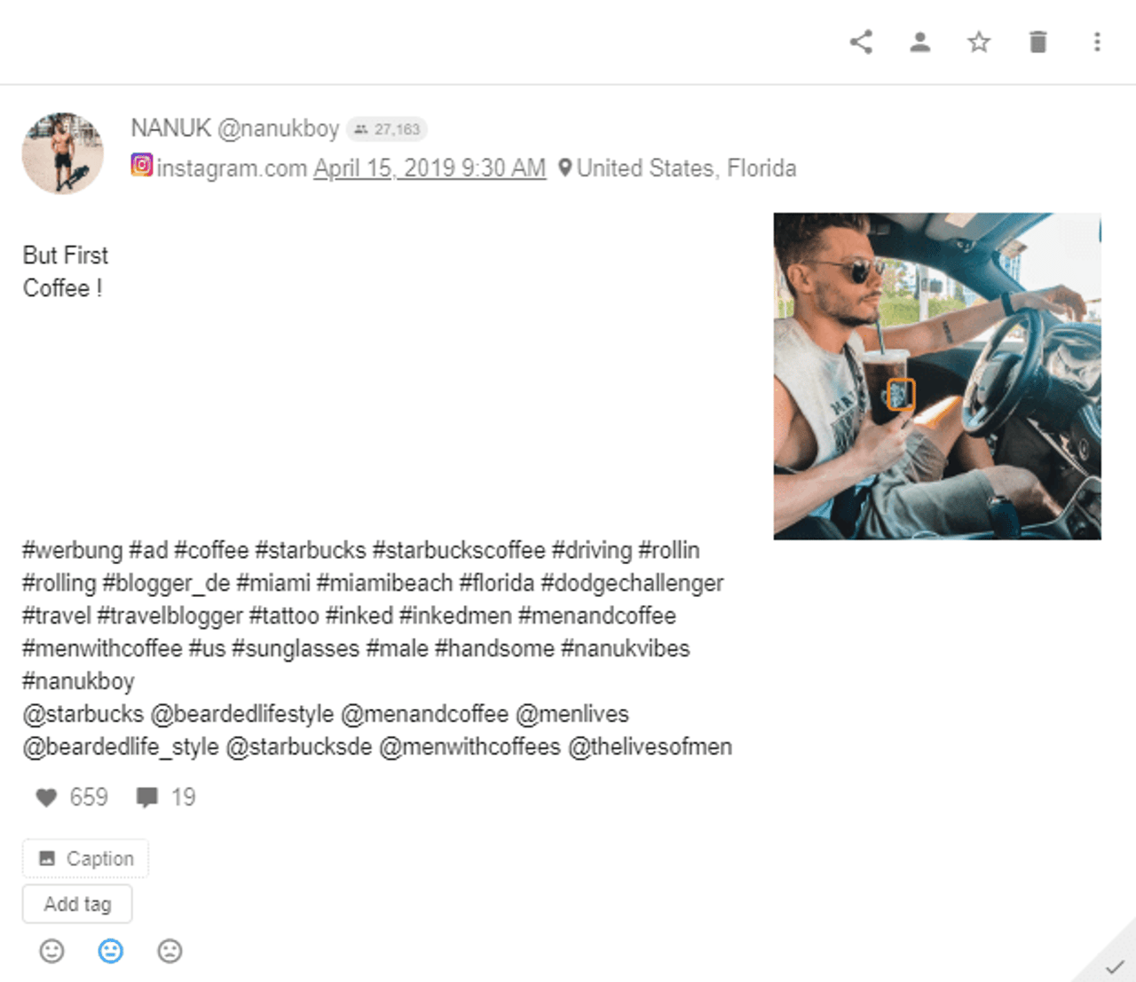 Starbucks - Instagram Post - Wheel