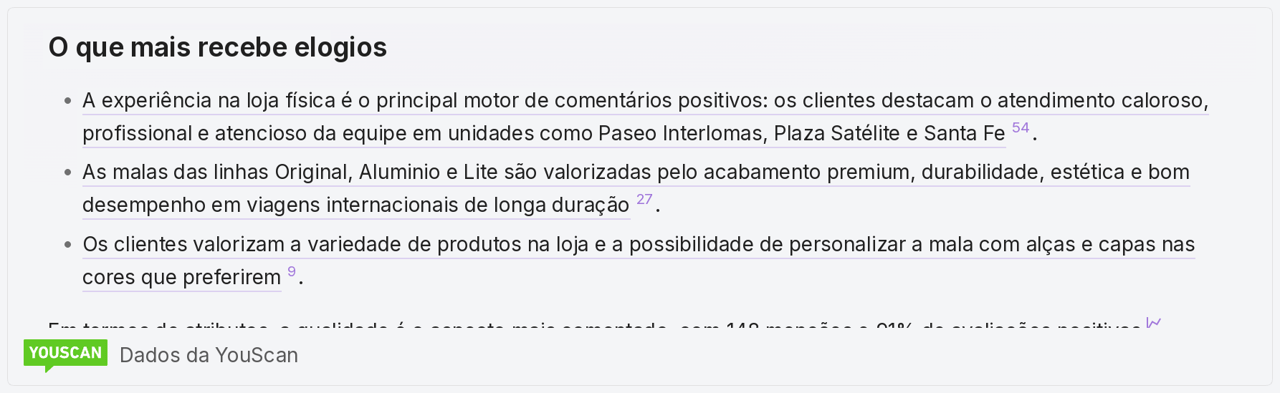 Insights Copilot pergunta