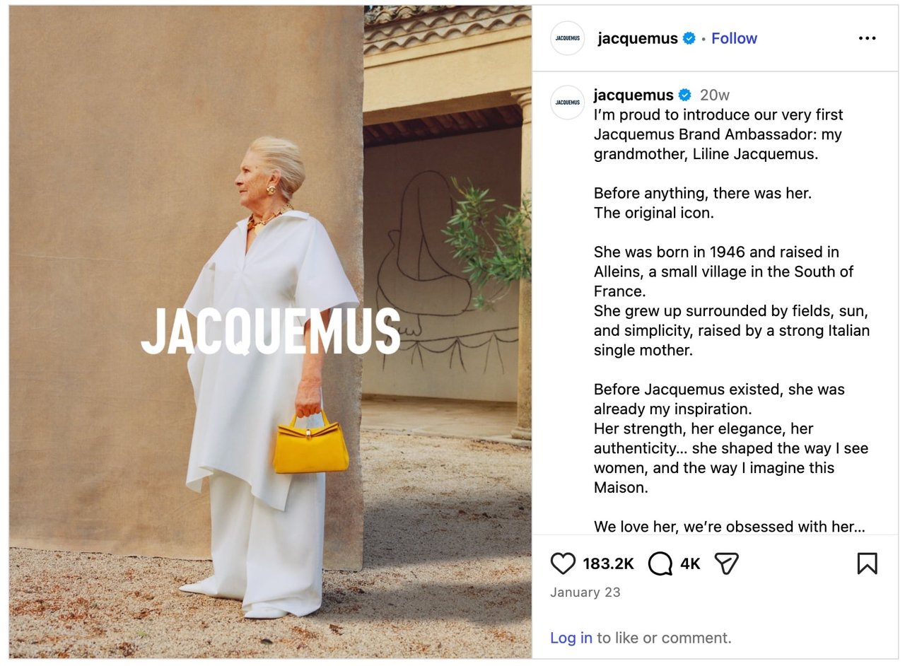 Jacqmeus campaign example