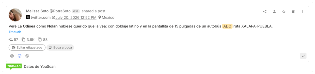 Mencion de la Odisea